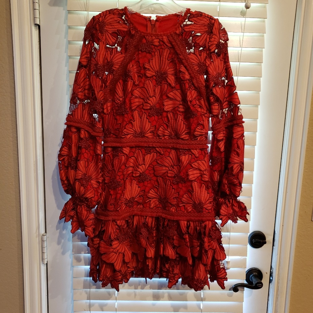 Alexis Authentic Red Lace Francesca Dress.